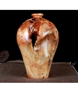 杉木實木雕刻花瓶